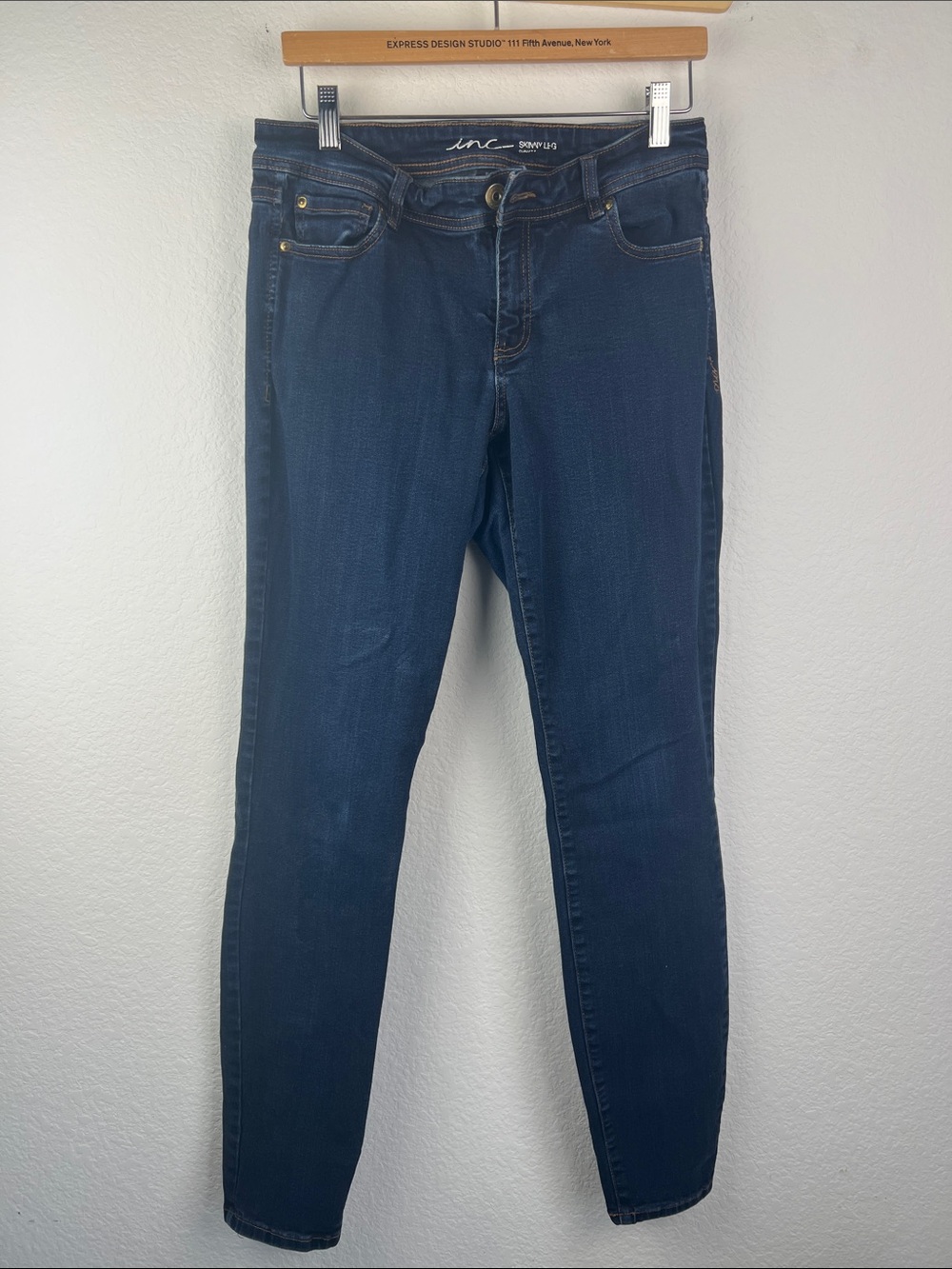 INC International Concepts Navy Skinny Jeans for Women’s Size 8L